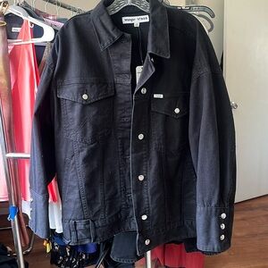STAUD Black Jean Jacket